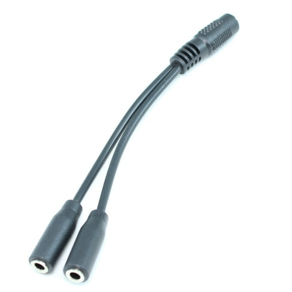4inch 3.5mm MONO TS Female to 2 Female Y-Cable / Splitter