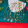 thumbnail image 2 of SPEKSEE Christmas Necklace for Women Colorful Beaded Necklace Handmade Beaded Christmas Tree Snowflake Snowman Bells Pendant Necklace Christmas Birthday Party Costume Jewelry, 2 of 11