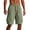 Green, variant on Beach Shorts for Men Summer Casual Elastic Waist Straight Leg Loose Fit Knee Length Cargo Shorts with Pockets