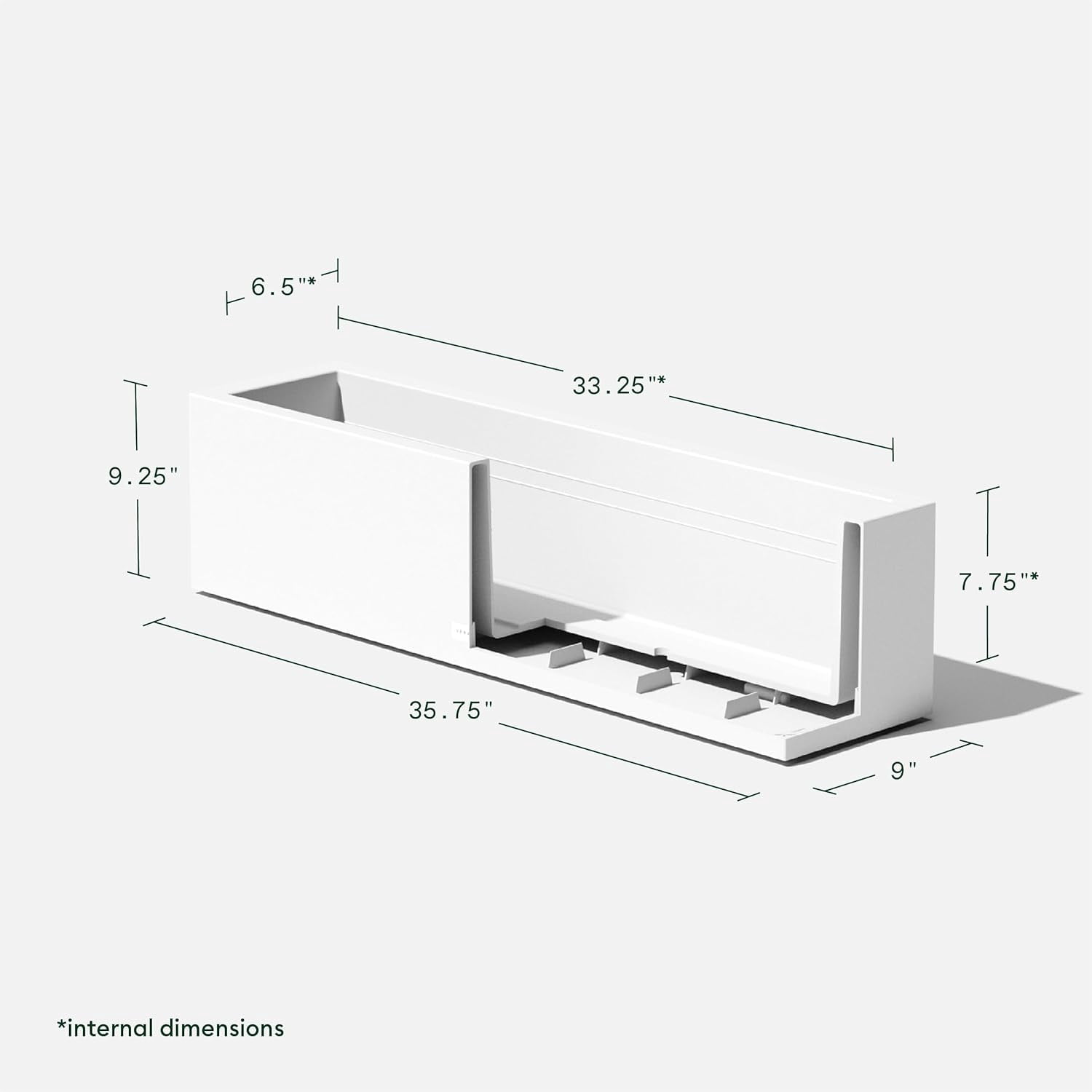 CHTER Block Series Window Box Planter - Rectangular Flower Pot for Indoor or Outdoor Window Sill/Balcony | All-Weather Use with Drainage Holes | Modern Décor for Succulents, Herbs, Small Plants