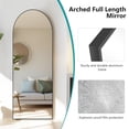 thumbnail image 4 of EDX Black 64"x21" Arched Full Length Mirror with Metal Frame, Full Body Floor Mirror, Free-Standing Wall-Mounted Hanging, 4 of 7