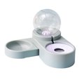 thumbnail image 4 of Cat Feeder Automatic Plastic Cat Waterer Food Feeder with Stainless Steel Bowl, 4 of 7