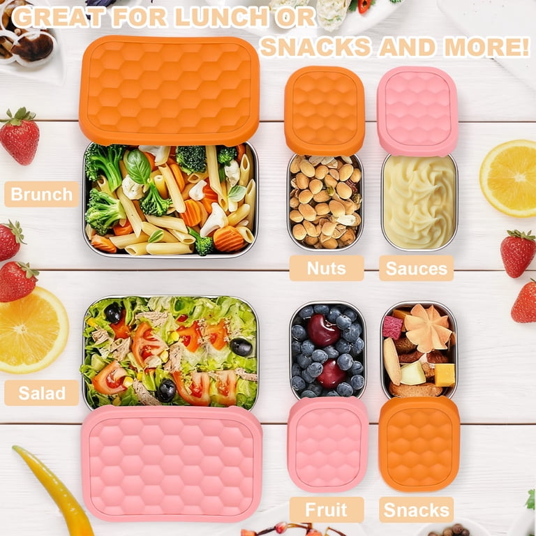 Vesteel Stainless Steel Lunch Container Set, Orange photo 2