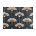 thumbnail image 5 of Yayeee Area Rugs for Living Room 6.7'x4.8' Non Slip Washable Bedroom Floor Carpet, Orange Elegant Geometric, 5 of 5