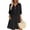 Black, variant on Womens Easter Dress House Dress Boho Embroidered Tunic Dress V Neck 3/4 Sleeve Casual Loose Mini Dress for Summer Beach Green S