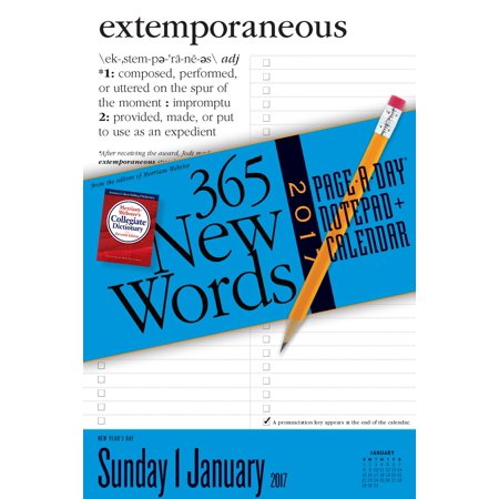 365 New Words Notepad + Calendar 2017 (Calendar)
