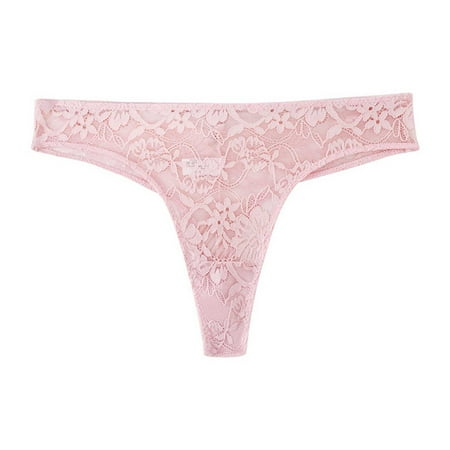 Womens Black Underwear Womens Panties High Waisted Women s Sexy Lace Flowers Embroidered Cotton Crotch Low Waist Thong Underwear