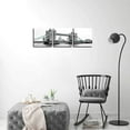 thumbnail image 5 of 3 Pcs Modern London Tower Bridge Canvas Prints Red Bus on Bridge Black and White Wall Art Landscape Wall Decor Paintings on Canvas Stretched and Framed Ready to Hang for Home Decor, 5 of 6