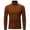 Coffee, variant on Men's Mock Turtleneck T-Shirts Long Sleeve Crewneck Pullover Sweater Basic Designed Elastic Undershirt Slim Fit Solid Warm Pullover Tops