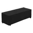 thumbnail image 1 of Twill Rectangle Ottoman Cover Fit Length 51"-63", XL-Large, Black, 1 of 6