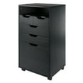 thumbnail image 5 of Winsome Halifax Bins & Drawers Multi-Storage Tall Mobile Cabinet 20719, Black Finish, 5 of 24