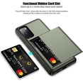 thumbnail image 2 of Samsung S20 FE Case with Card Holder Dual Layer Heavy Duty Protective Galaxy S20 FE Case Hidden Card Slot Slim Wallet Case for Samsung S20 FE 5G 6.5''(Green), 2 of 13