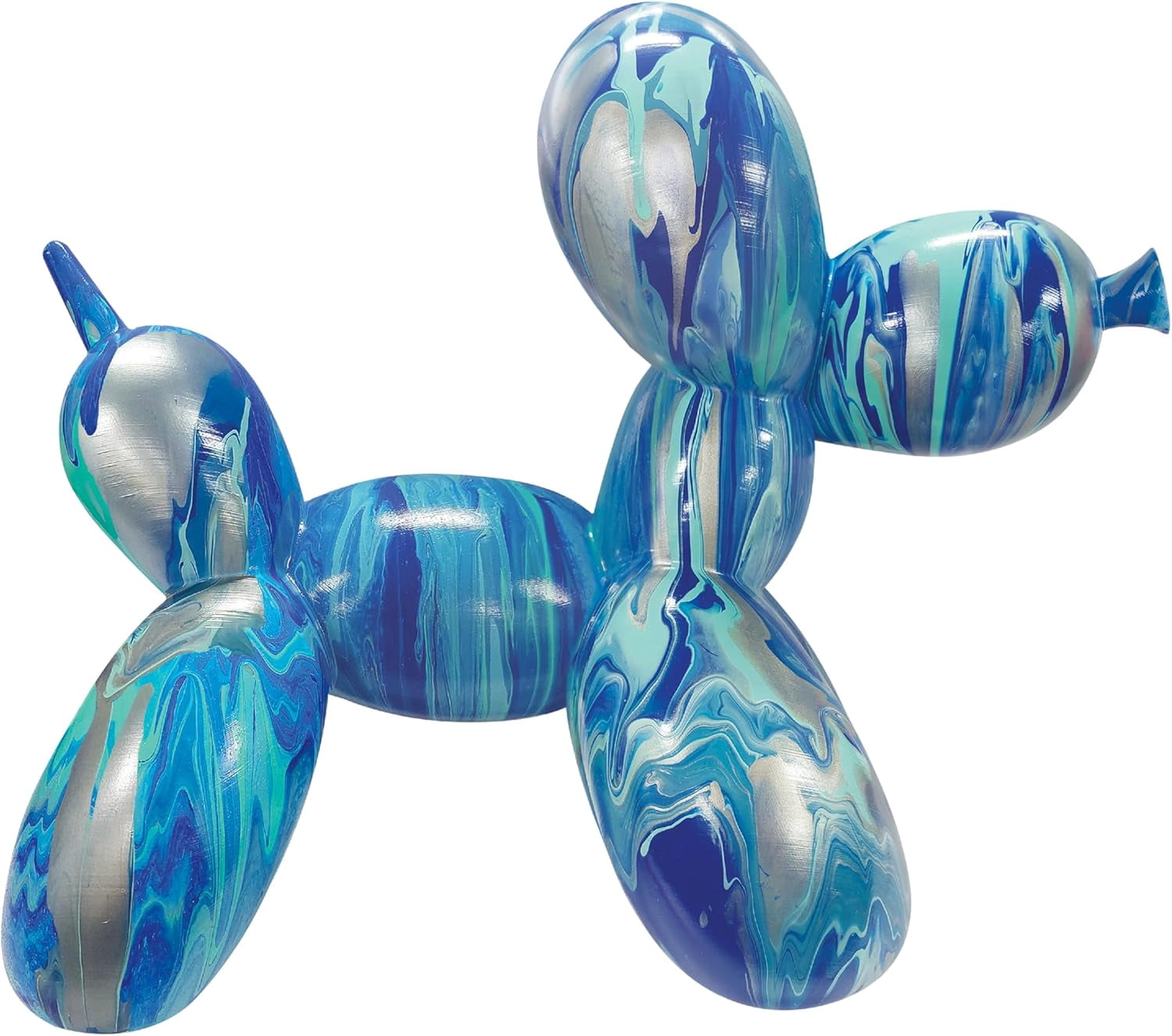 Pour Palz DIY Paint Pouring Kit – 1 XL Balloon Dog, 4 Acrylic Pour Paints, Mixing Cups & Tools, Create Unique Marbled Art, Fun Hands-On Craft Kit for Kids & Adults, Ocean Blue, Ages 5+