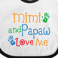 thumbnail image 4 of Inktastic Mimi and Papaw Love Me Boys or Girls Baby Bib, 4 of 4