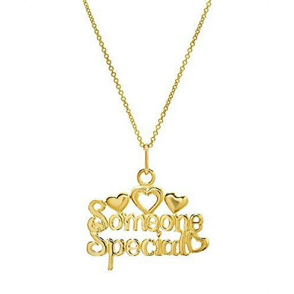 14 Karat Yellow Gold Someone Special Pendant Necklace, 18"