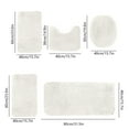 Cyber&Monday Deals 2024 PPgejGEK Solid Color Bath Mats 5 Set Bathroom