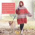 thumbnail image 4 of Wearable Oversized Blanket,Red Christmas Striped Pattern Wearable Blanket Hoodie for Adults,Cozy Hooded Blankets with Super Pockets,Super Warm Fuzzy Pullover for Women & Men, 4 of 6