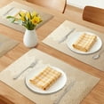 thumbnail image 2 of Farmhouse Placemats Set of 6 Plastic Placemats for Dining Table Decor Washable Kitchen Table Mat with Rhombic Pattern Gold 17.7*11.8inch, 2 of 6