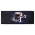 thumbnail image 1 of Galaxy Kitchen Mat, Astronaut in Outer Space Stardust Nebula in Milky Way Cosmonaut Apollo Art, Plush Decorative Kitchen Mat with Non Slip Backing, 47" X 19", White Dark Blue, by Ambesonne, 1 of 1