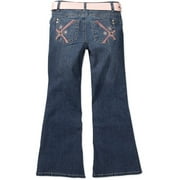 Angle View: L.e.i. - Girls' Farrah Flared Jeans with Rhinestone Belt