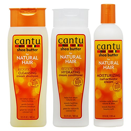 Cantu Shea Butter Shampoo + Hydrating Conditioner + Curl Activator