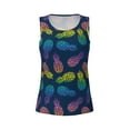 thumbnail image 4 of Haiem Retro Bright Pineapple Workout Tank Tops for Women, Athletic Sports Slim-Fit Tank Tops, Compression Sleeveless Dry Fit Shirts,Athletic Shirt-Small, 4 of 9