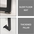 thumbnail image 6 of Heavy Duty Metal Table Legs 28 Inch by 24 Inch T Shape Industrial Desk Legs for Dining Table Office Desk Computer Table and Workbench Black 2 Pack, 6 of 7