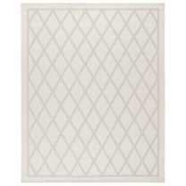 SAFAVIEH Martha Stewart Geometric Indoor/Outdoor Area Rug, Ivory/Light Grey, 8' x 10'