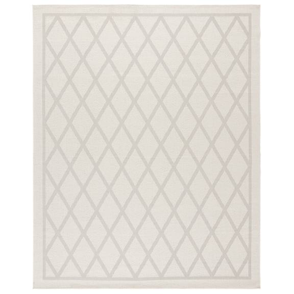 SAFAVIEH Martha Stewart Geometric Indoor/Outdoor Area Rug, Ivory/Light Grey, 8' x 10'