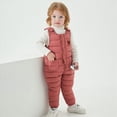 thumbnail image 6 of HCNTES Children's Insulated Snowsuit with Adjustable Shoulder Straps Kids Winter Bib Overalls for Snow Fun(A-Watermelon Red,6-12 Months), 6 of 6