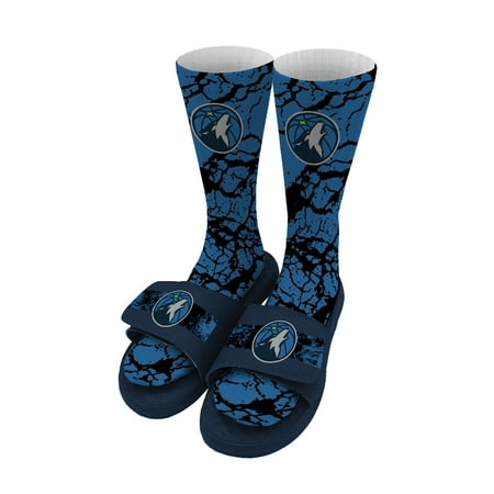 

Men s ISlide Minnesota Timberwolves Distressed Socks & Slide Sandals Bundle