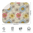 thumbnail image 2 of Sunflower Print Microfiber Drying Mat for Kitchen Sink, 18x24 Inch Counter Pad, Foldable Floral Rack Mat for Dishes or Glasses, 2 of 5