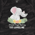 thumbnail image 4 of Inktastic I'll Never Forget That My Titi Loves Me with Cute Elephants Boys or Girls Baby Bodysuit, 4 of 5