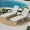 White, variant on HDPE 5-Position Lounge Chair for Outside, Outdoor HDPE Chaise Loungers with Cup Holder, Resin Pool Lounge Chair