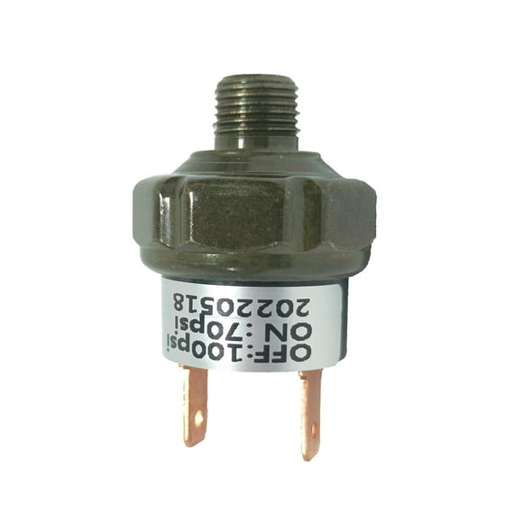 Amdohai Air Pressure Switch Tank Mount Type 1/4'' NPT 145-175PSI/ 1/8'' NPT 70-100PSI 12/24V for Train/Air Horn Air Compressor