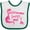 White and Green, variant on Inktastic My Grandma Loves Me Girls Dinosaur Girls Baby Bib
