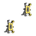 thumbnail image 2 of Sidaley Soporte para teléfono móvil para bicicleta, soporte ajustable a prueba de golpes para bicicleta, soporte portátil para carreras de Amarillo para espejo 2piezas, 2 of 6