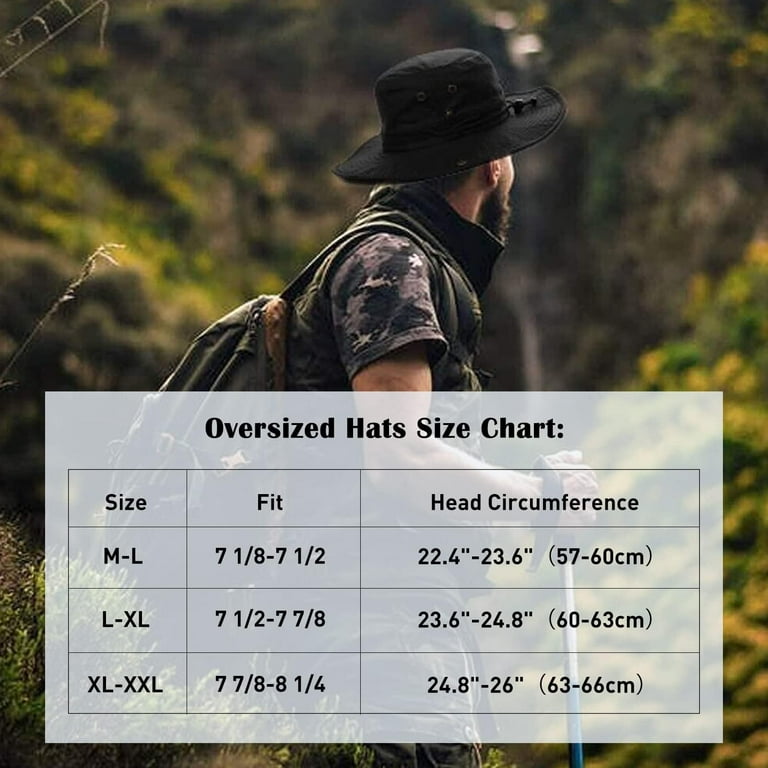 TOP EX UPF 50 Sun Hats Wide Brim Summer Safari Hat Fishing Hiking Boonie Hats for Men Waterproof Dark Grey Small Medium Men s Size One size Gray