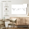 thumbnail image 5 of Elephant Stock Line Hummingbirds Wall Art - Horizontal Canvas Wall Art - Living Room Wall Decor - Animal Canvas - White And Black Decor - 36" x 24", 5 of 8
