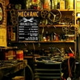 thumbnail image 4 of Funny Mechanic Shop Sign Mechanic Hourly Rate Metal Tin Sign Vintage Garage Shop Rates Signs Mechanical Garage Accessories Auto Garage Decor Tool Wall Art Signs 8 X 12 Inch, 4 of 14