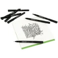 thumbnail image 5 of Creative Mark Ultimate Fine Line Drawing Pens Super Black, Permanent, Waterproof, & Acid-Free Assorted Tips and Large Brush Pen - [Fineliners and Sketch Set of 8 - 2 Pack], 5 of 7