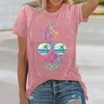 thumbnail image 1 of WILLBEST T-Shirt pour Femmes Haut Ample Imprimé Manches Courtes T-Shirt 5645, 1 of 3
