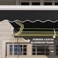 thumbnail image 6 of 8' x 6.6' Manual Retractable Patio Awning, Outdoor Sun Shade Canopy for Deck or Window, Black, 6 of 6