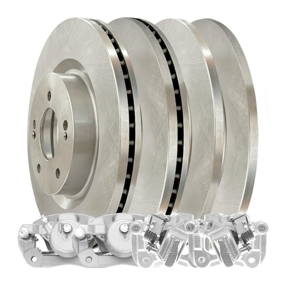 AutoShack Front & Rear Brake Rotors Calipers | Replacement for 2003-2005 Honda Accord 2.4L FWD | 8-PC Brake Kit