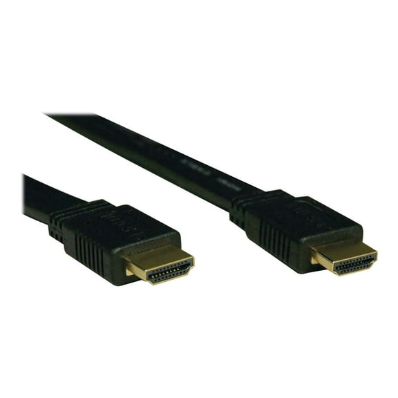 Tripp Lite High Speed HDMI Flat Cable, Ultra HD 4K x 2K, Digital Video with Audio (M/M), Black, 10-ft. (P568-010-FL)