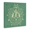thumbnail image 3 of Stupell Industries Bohemian Turquoise Botanical Rabbits Canvas Art, 24 x 24, by Katie O'Shea, 3 of 8