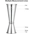 thumbnail image 5 of Professional Japanese Jigger w/Measurements Inside – 1 oz 2 oz Cocktail Shot Measure Jigger, Bar Measuring Jigger for Bartending, Drink Measurer Cup (Silver, Stainless Steel), 5 of 7