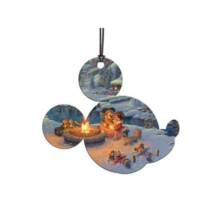 Disney (Mickey and Minnie Mouse - Christmas Lodge) Hanging Acrylic Print