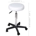 thumbnail image 3 of vidaXL Office Chair Swivel Rolling Stool with Wheels for Office Faux Leather, 3 of 15