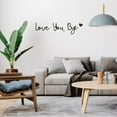 thumbnail image 5 of Personalized Wooden "Love You Bye" Script Wall Sign for Entryway or Hallway â Modern Family Home Door Topper Decor with Adhesive Points, for Valentine's or Everyday Welcome Art,Black, 5 of 7